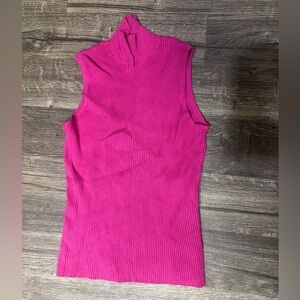Joseph Bright Pink Ribbed Tank Top